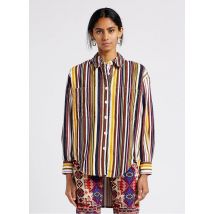 V De Vinster - Katoenen blouse met klassieke kraag - S Maat - Bruin