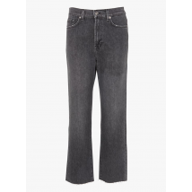 7 For All Mankind - Vaquero recto de mezcla de algodón de talle alto - Talla 25 - Gris