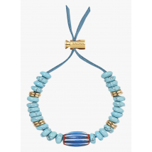 Saona - Armband met kraaltjes van agaat - Een Maat - Blauw