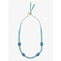 Saona - Ketting met kraaltjes van agaat - Een Maat - Blauw