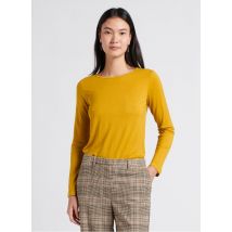 Nice Things - Tee-shirt col rond manches longues - Taille L - Jaune