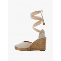 Mango - Espadrilles met sleehak - 41 Maat - Beige