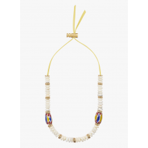 Saona - Halskette mit achat-perlen - Einheitsgröße - Weiß