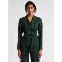 Diega - Veste ajustée col tailleur à rayures - Taille M - Vert