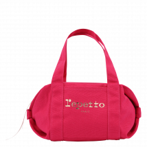 Repetto - Sac épaule polochon logo imprimé en coton - Taille Unique - Rose