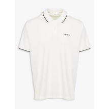 Pepe Jeans - Polo recto de algodón - Talla M - Blanco
