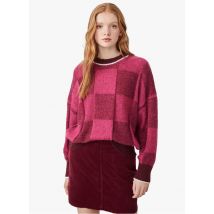 Harris Wilson - Jersey de mezcla de lana con cuello redondo motivo damero - Talla 1 - Rosa