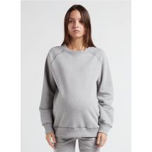 Jolibump - Katoenen sweater met ronde hals - S Maat - Grijs