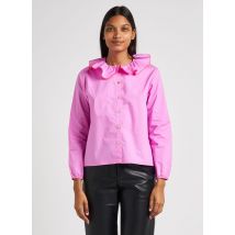 Dr Bloom - Katoenen blouse met peterpankraagje - S/M Maat - Roze