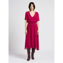 Sud Express - Robe longue Col V - Taille XS - Rose
