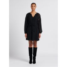 Vila - Korte jurk met tuniekhals - 34 Maat - Zwart