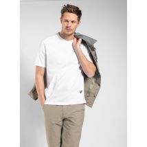 New Man - Camiseta recta de algodón orgánico con cuello redondo - Talla M - Blanco