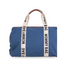 Childhome - Sac à langer mommy bag signature canvas indigo - Taille Unique - Bleu