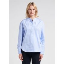 Chloe Stora - Gestreepte - katoenen blouse met maokraag - 34 Maat - Blauw