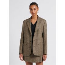 Saison 1865 - Chaqueta recta de lana con cuello sastre - Talla S - Multicolor