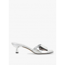 Michael Kors - Sandales à talon en cuir métallisé - Taille 8.5 - Argent