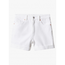 Mango - Short en jean droit taille haute - Taille 52 - Blanc