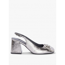 Jonak - Escarpins slingback en cuir métallisé - Taille 37 - Argent