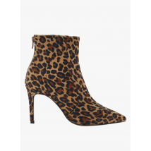 Minelli - Bottines à talon aiguille en cuir poney léopard - 40 Maat - Multikleurig