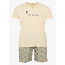 Arthur - Pijama estampado de algodón - Talla 2XL - Caqui