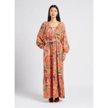 La Petite Etoile - Robe longue Col V imprimé fleuri - Taille 3 - Orange