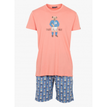 Arthur - Katoenen pyjama met print - L Maat - Blauw