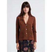 Nice Things - Vestje in blazerstijl - L Maat - Bruin