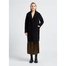 Maison 123 - Lange jas met reverskraag wolblend - XL Maat - Zwart