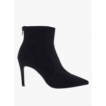 Minelli - Bottines à talon aiguille en cuir velours - 39 Maat - Zwart