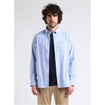 Selected - Katoenen overhemd met amerikaanse kraag - M Maat - Blauw