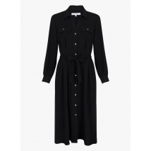 Gerard Darel - Lange jurk met v-hals - 46 Maat - Zwart