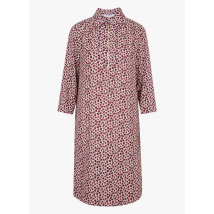 Gerard Darel - Lange jurk met klassieke kraag en bloemenprint - 46 Maat - Roze