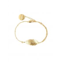 Monsieur Simone - Bracelet feuille doré à l'or fin - Taille Unique - Doré