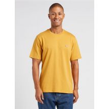 Chevignon - Recht - katoenen t-shirt met ronde hals en borduursel - L Maat - Bruin