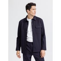 New Man - Recht overshirt met klassieke kraag - S Maat - Blauw
