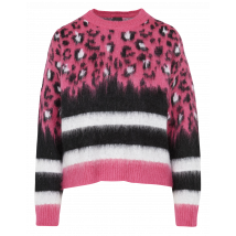 Pinko - Pull col rond jacquard - Taille XS - Rose