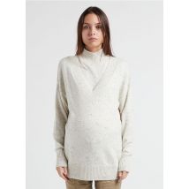 Seraphine - Pull col montant en coton - Taille M - Gris