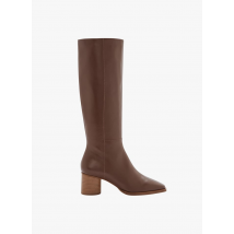 Minelli - Bottes à talon en cuir - Taille 36 - Marron