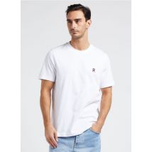 Tommy Hilfiger - Katoenen - t-shirt met monogram - L Maat - Wit