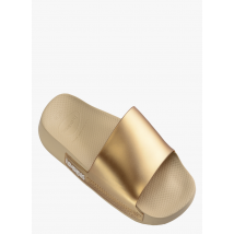 Havaianas - Glanzende - platte slippers - slide classic metallic - 39/40BR Maat - Beige