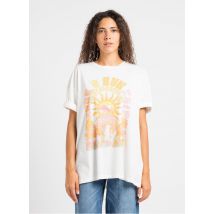 Billabong - Camiseta oversize de algodón estampado con cuello redondo - Talla L - Blanco