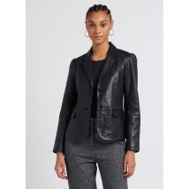 Pablo - Gerade geschnittene lederjacke mit reverskragen - Größe 36 - Schwarz