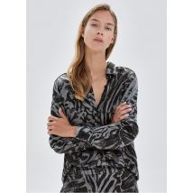 Ikks - Camisa recta estampada con cuello clásico - Talla 44 - Gris