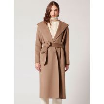 Zapa - Manteau à capuche en laine mélangée - Taille 38 - Marron