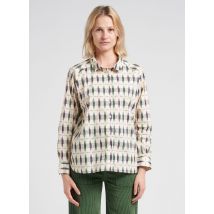 Chloe Stora - Oversized - katoenen blouse met print - 38 Maat - Beige