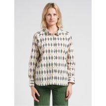 Chloe Stora - Oversized - katoenen blouse met print - 36 Maat - Beige