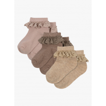 Konges Slojd - Lote de 3 pares de calcetines de mezcla de algodón orgánico - Talla 29/32 - Rosa
