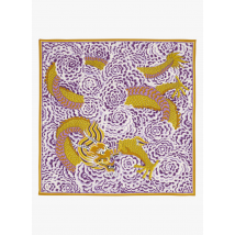 Inoui Editions - Vierkant - zijden sjaaltje met print - Een Maat - Geel