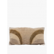 Bed And Philosophy - Coussin en broderie tufting - Taille 30x60 cm - Marron
