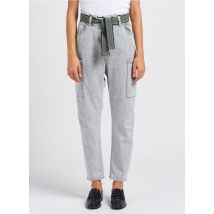 Please - Rechte jeans met hoge taille - M Maat - Grijs